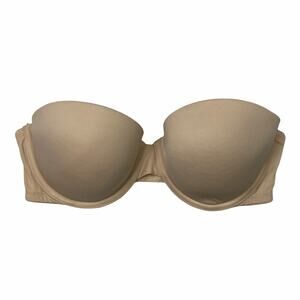 PINK Victoria's Secret Wear Everywear Strapless Underwire Bra Beige Nude 32DD